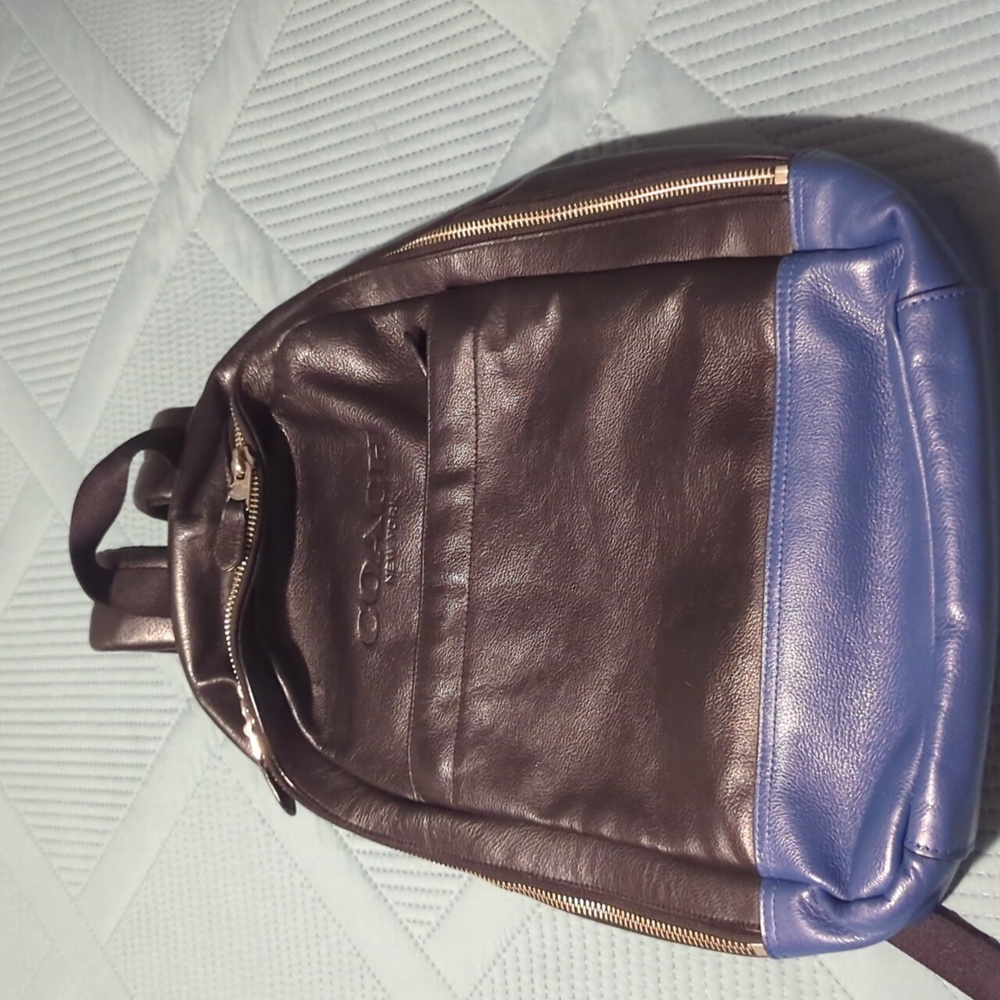 All leather Coach backpack